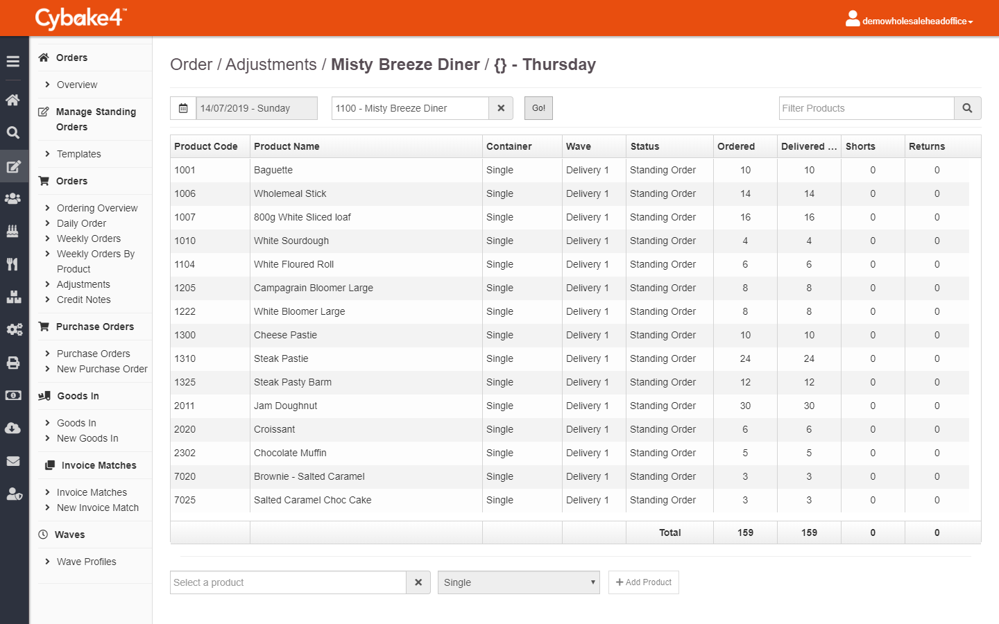 Make adjustments easily with our bakery management system