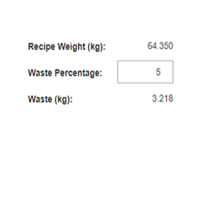 Target waste into a recipe - bakery scheduling software