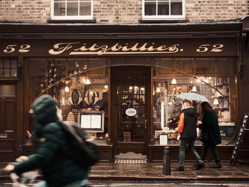 Fitzbillies Artisan Bakery and Tearooms Shopfront.