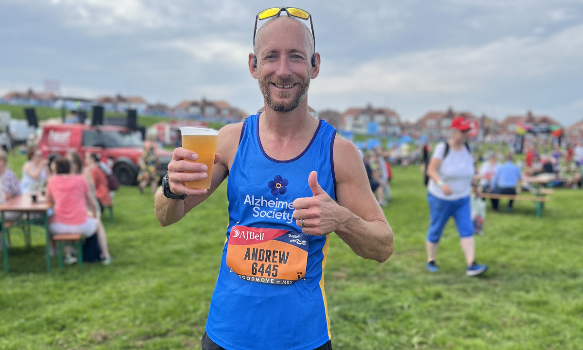 Bakery software expert Andrew Throup after Great North Run