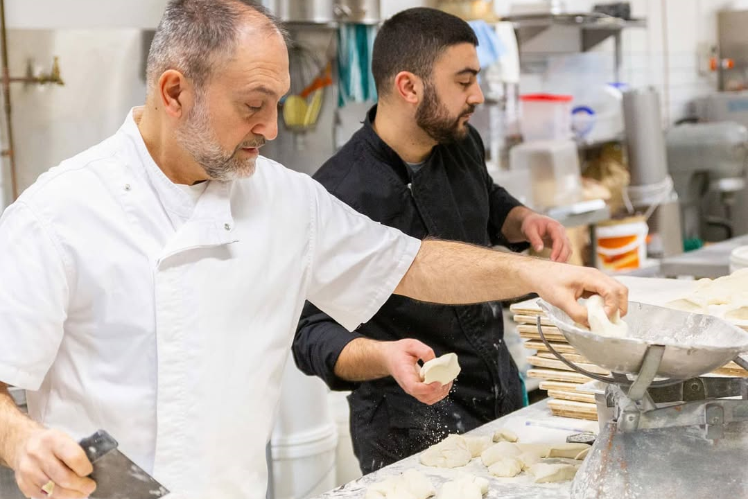 Impasto Forno Antico owners Armando and Alessio Villani at work in their bakery