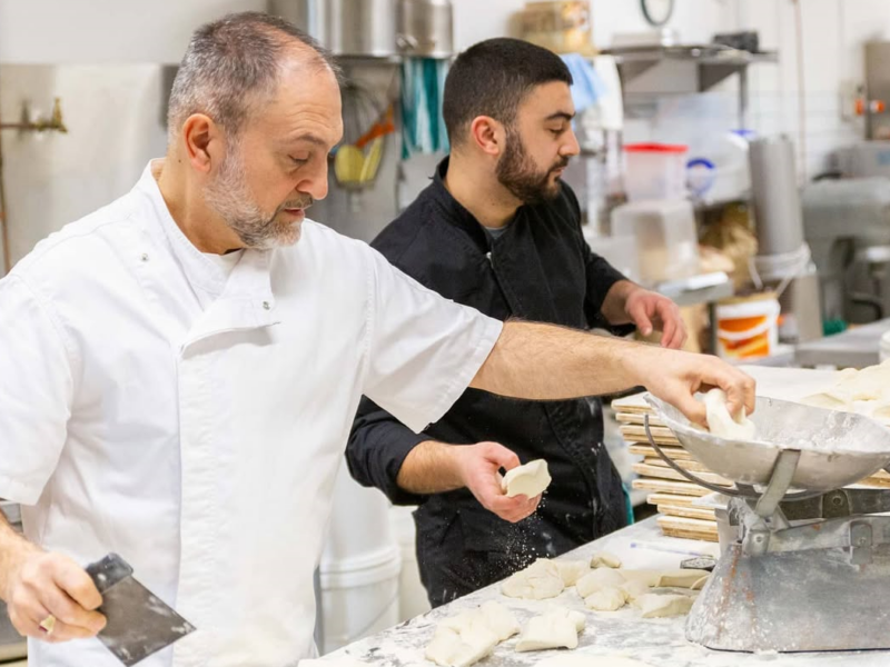 Impasto Forno Antico owners Armando and Alessio Villani at work in their bakery