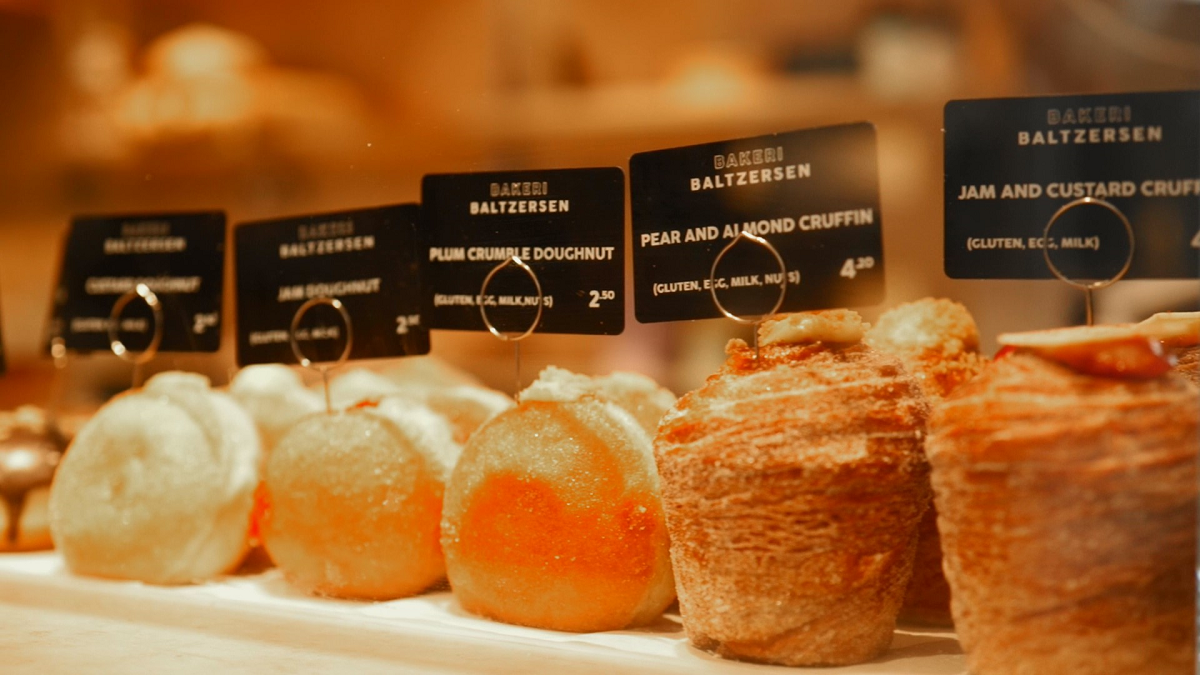 Attractive range of donuts at Cybake ERP user Bakeri Baltzersen