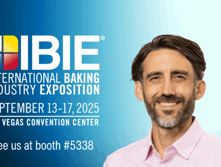IBIE logo and Luke Karl, head of Cybake USA.