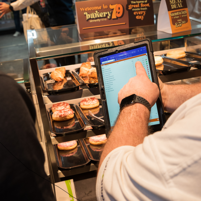 Photo of Bakery 79 staff using Cybake's food to go production planning software