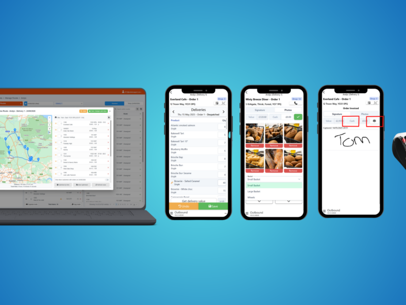 Cybake's driver delivery app screenshot